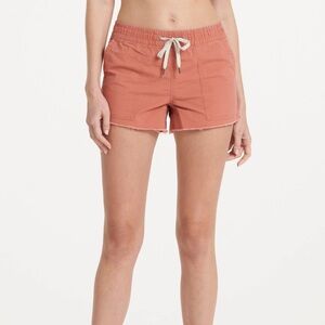 Vuori Orange rip stop Athletic Shorts Elastic Waistband